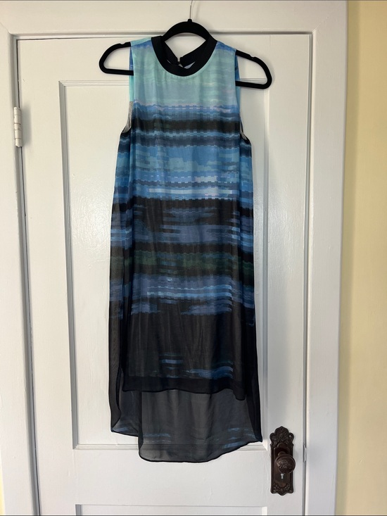 RACHEL Rachel Roy Dresses & Skirts - Rachel Sleeveless Blue Striped High-Low Dress